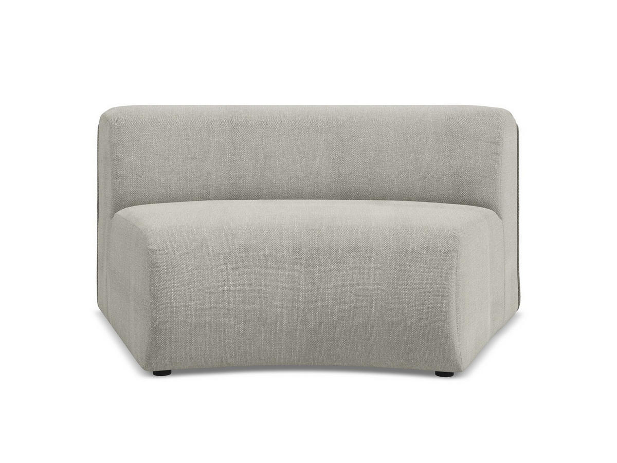 SOFAELEMENT Chenille Stoff Beige - Beige/Schwarz, Kunststoff/Textil (147/70/89cm) - Makamii