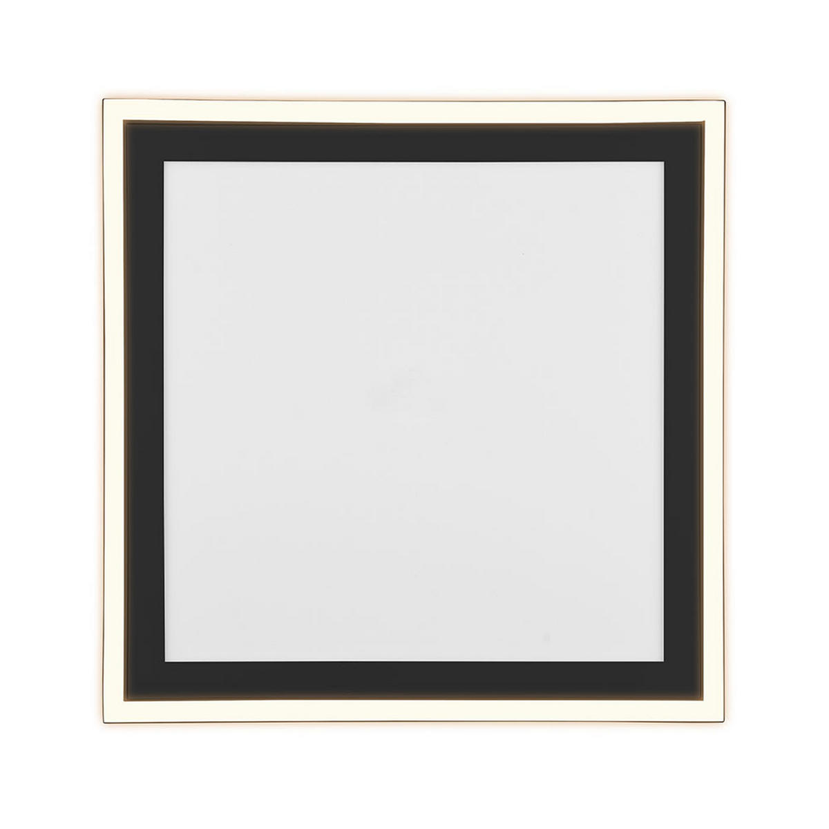 LED AUFBAUDECKENLEUCHTE Schwarz Matt - Schwarz, Kunststoff (43/43/3cm)