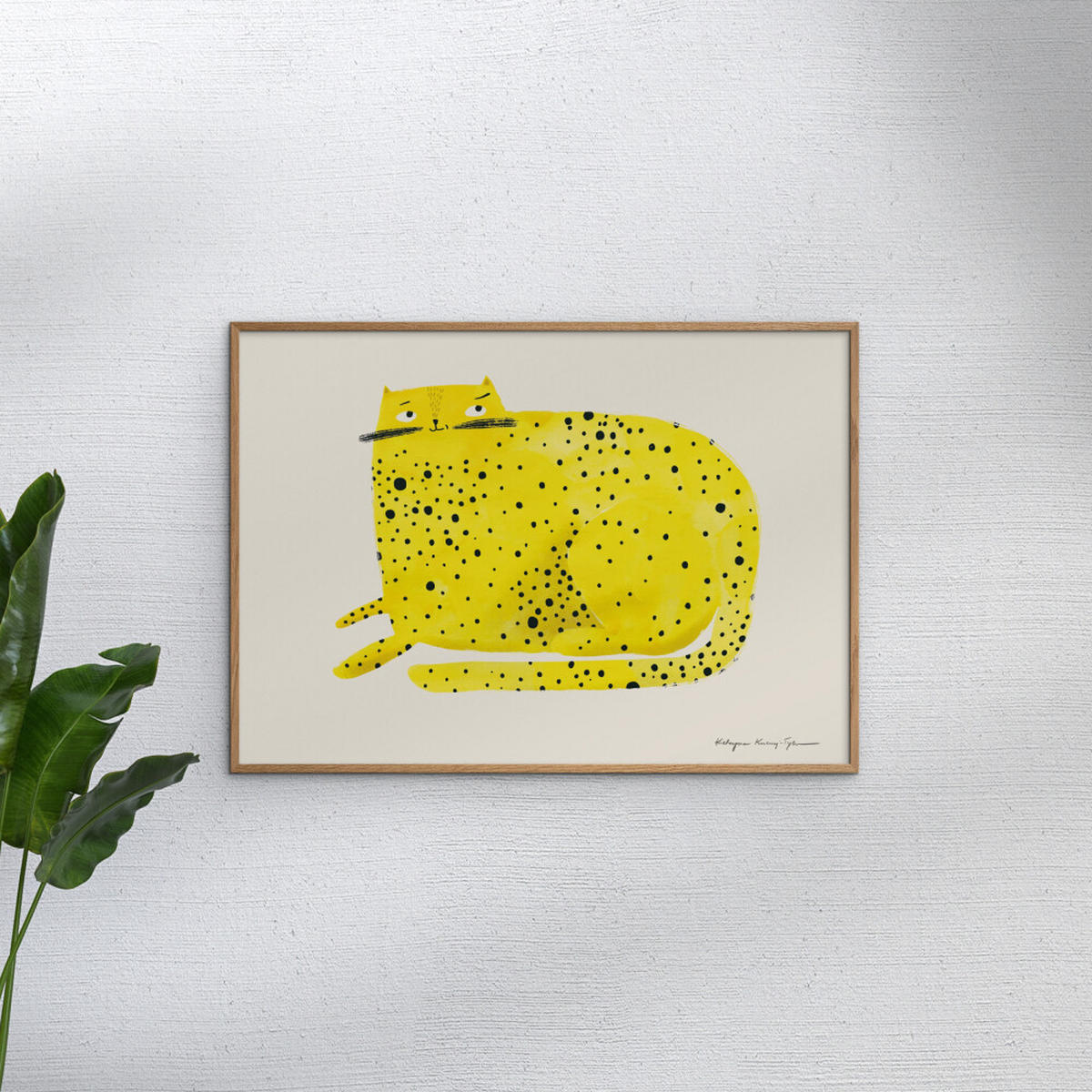 POSTER Wild Apple - Cat - Gelb, Papier (30/40/0.1cm) - Poster&Frame