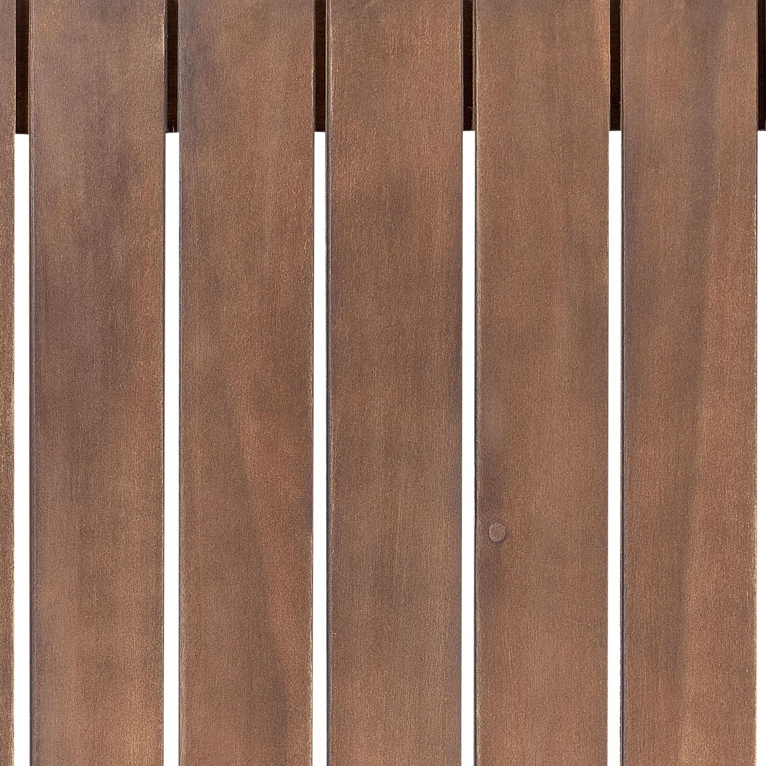 GARTEN BEISTELLTISCH zertifiziertes Akazienholz dunkelbraun 90/75 cm Timor - Dunkelbraun, Holz (90/75/35cm) - Beliani