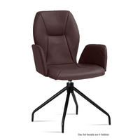 ARMLEHNSTUHL drehbar (6er-Set) Dorett 58x92x60 Schwarz/Braun - Schwarz/Braun, Kunststoff (60/92/58cm) - 58aufmkessel