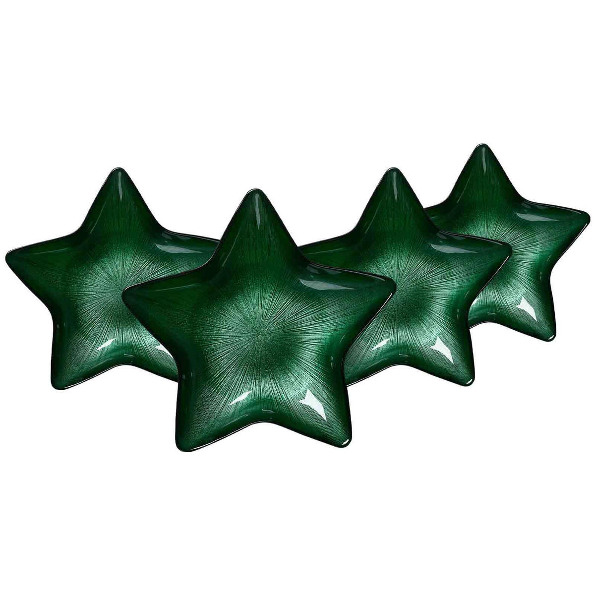 TELLER Starlight Grün ø 29 cm 4er Set - Grün, Glas (29cm) - Ritzenhoff Breker
