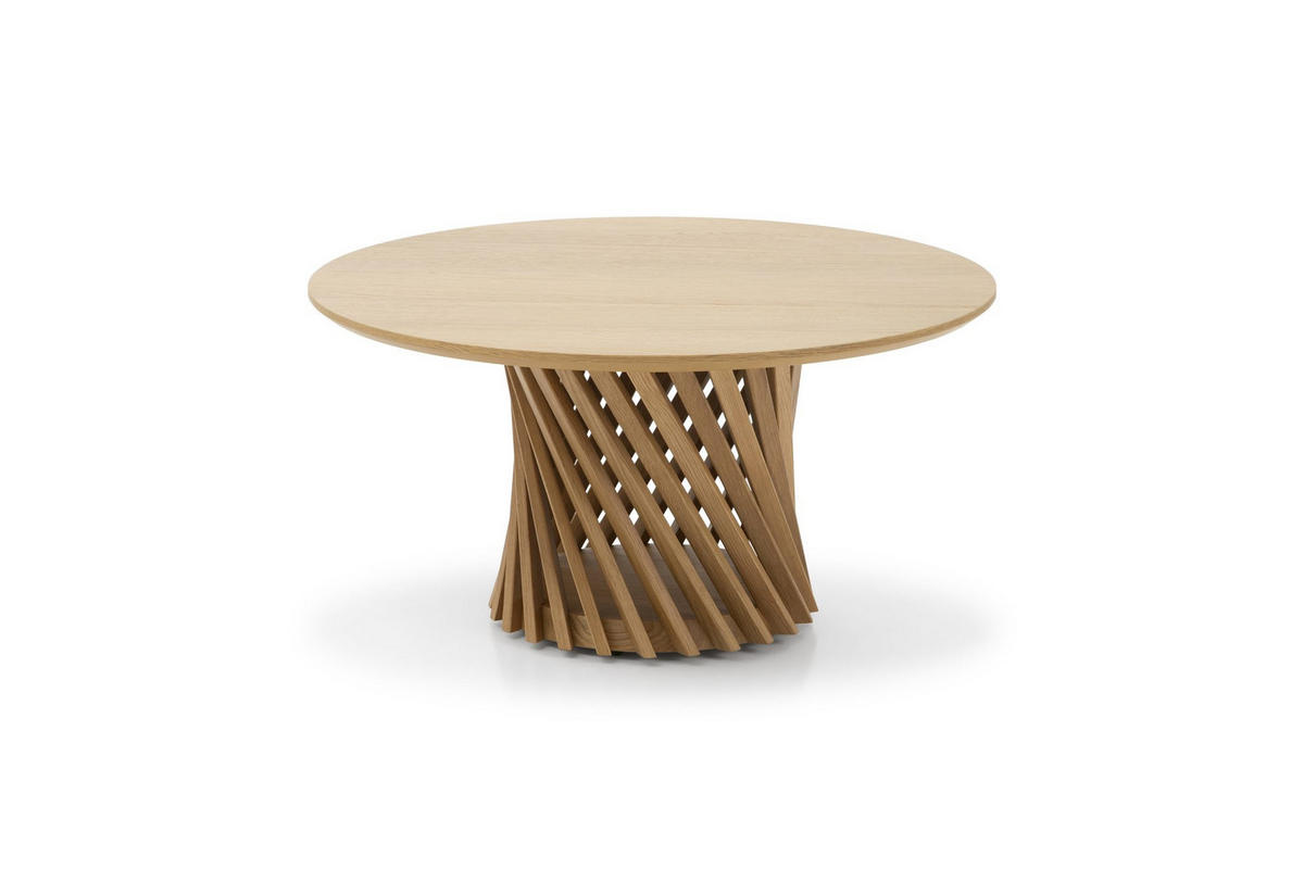 COUCHTISCH Emma, Natur Massiveiche - Beige, Holz (80/80/40cm) - WOODEK
