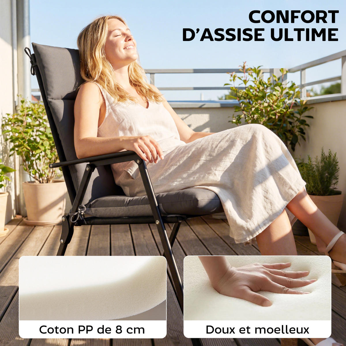 SITZKISSEN 4er-Set DE-16740 Dunkelgrau - Dunkelgrau, Textil (111.5/53/8cm) - ComfortXL
