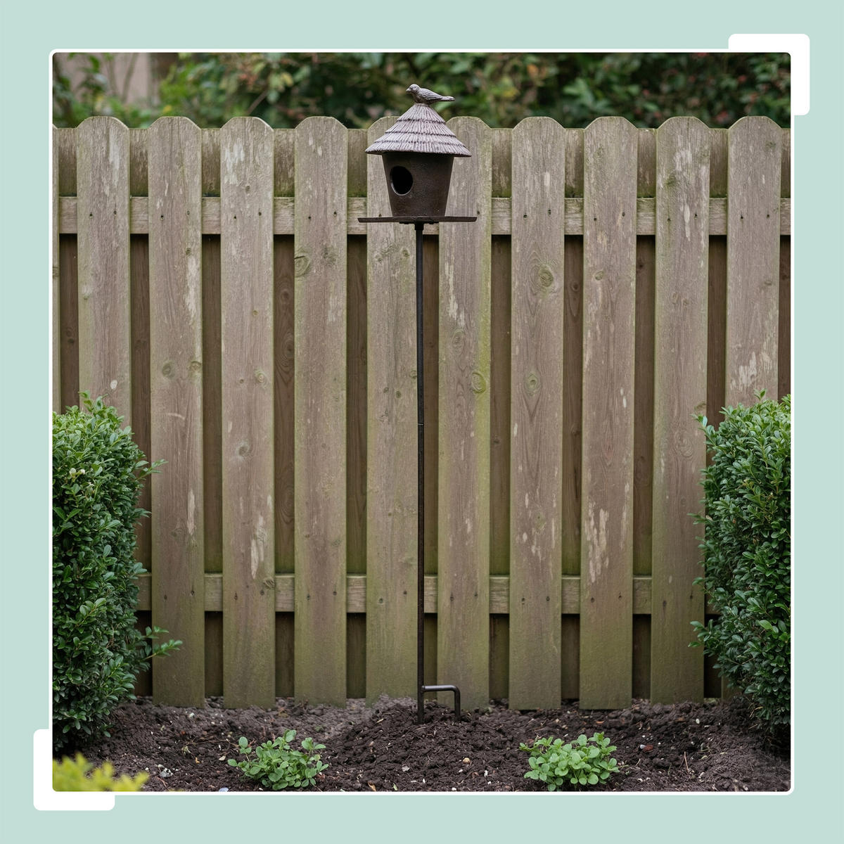 KŔMIDLO vtákov - hnedá, kov (15.5/110/15.5cm) - Relaxdays