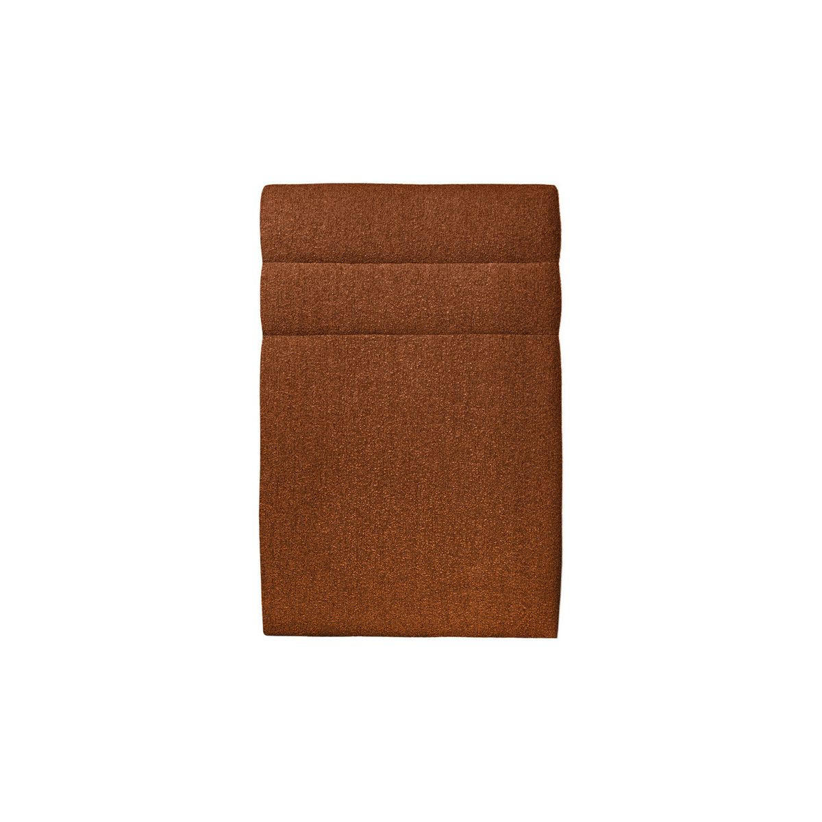 KOPFTEIL Modell Linien – Terrakotta-Bouclé-Stoff 90 cm - Beige/Terracotta, Karton/Holz (90/120/10cm) - Sommeil de Plomb