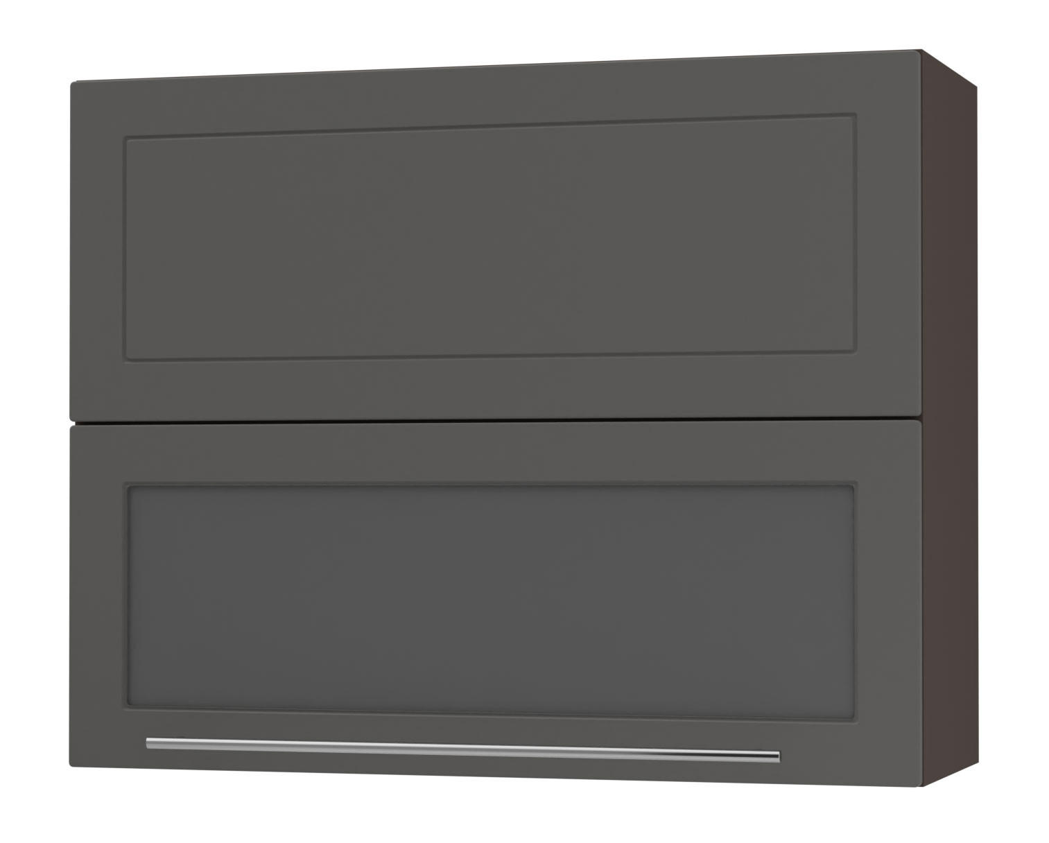 KÜCHENHÄNGESCHRANK Kvantum W8BS/90 Graphit Matt / Lava Matt 90 / 32,5 / 72cm - Dunkelgrau/Graphitfarben, Holz/Holzwerkstoff (90/72/32.5cm) - Feldmann-Wohnen