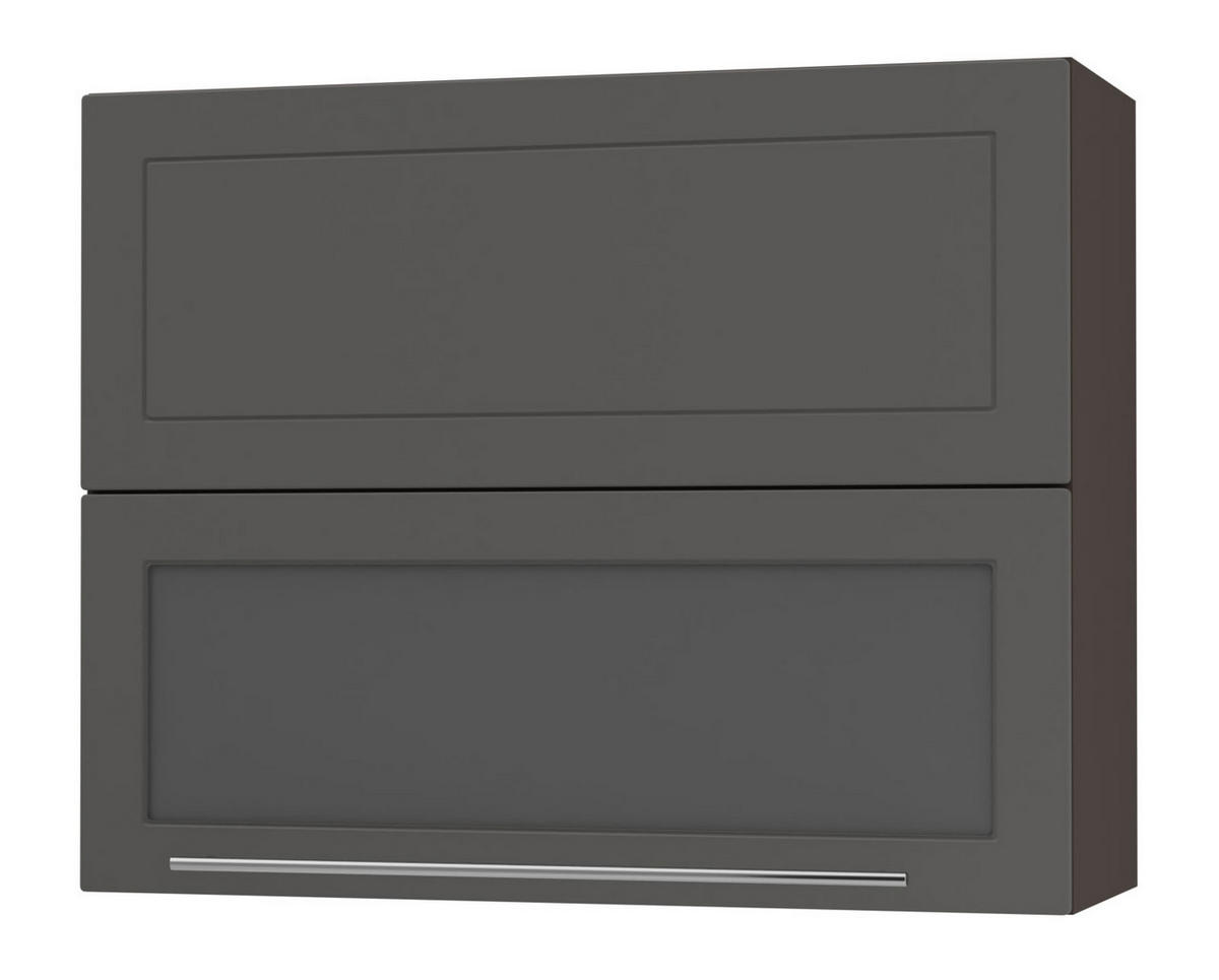 KÜCHENHÄNGESCHRANK Kvantum W8BS/90 Graphit Matt / Lava Matt 90 / 32,5 / 72cm - Dunkelgrau/Graphitfarben, Holz/Holzwerkstoff (90/72/32.5cm) - Feldmann-Wohnen