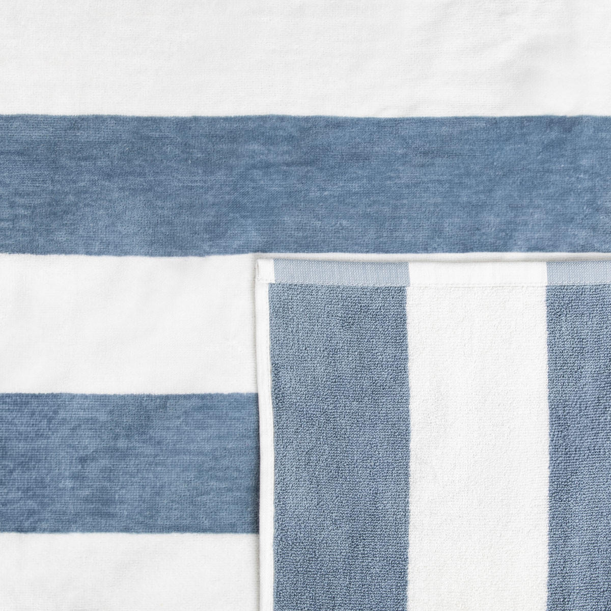 BADETUCH Lawena weiß-blau 100/150 cm - Blau, Textil (100/150cm) - Homla