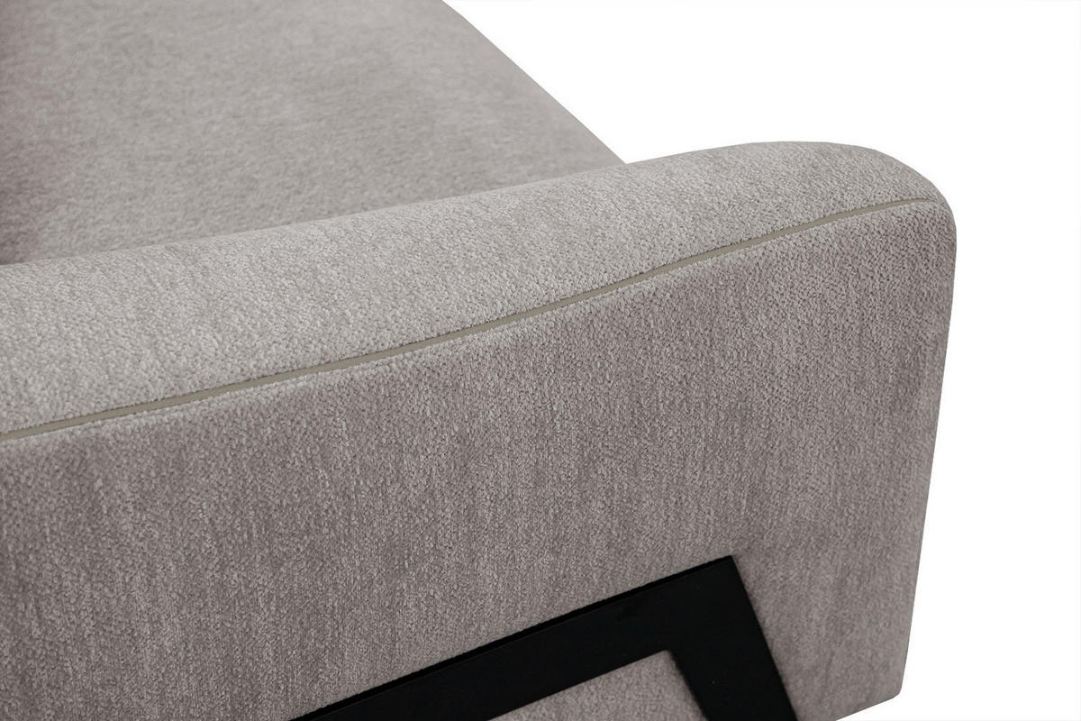 ECKSOFA WINTER 4-Sitzer, taupe - Taupe/Schwarz, Holzwerkstoff/Textil (293/172cm) - Courtois Laville