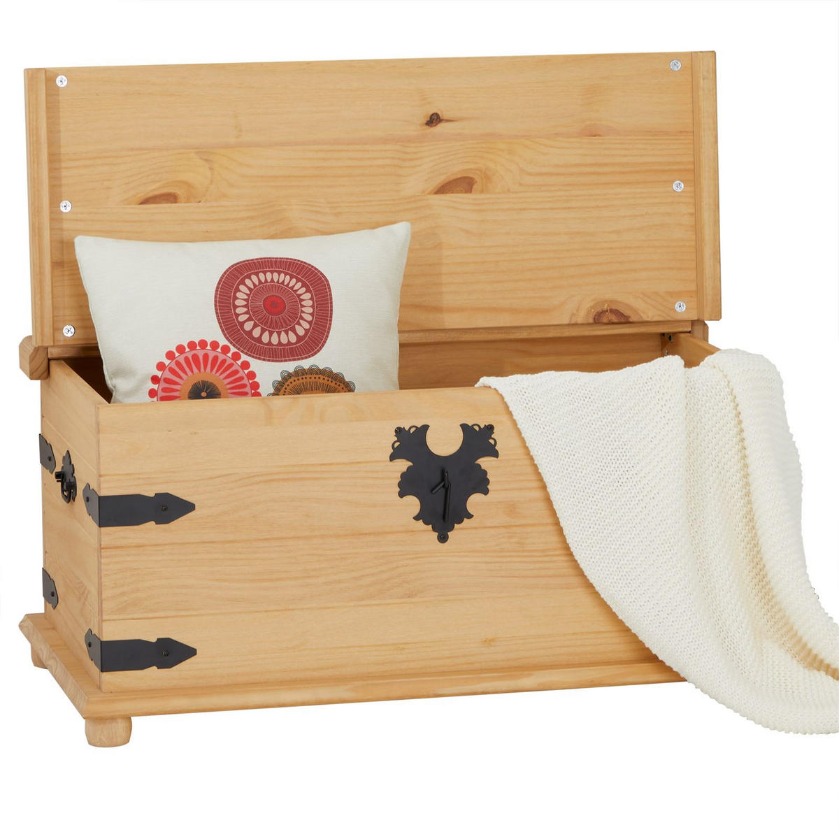 TRUHENBANK TEQUILA - Braun, Holz (92/50/45cm) - IDIMEX