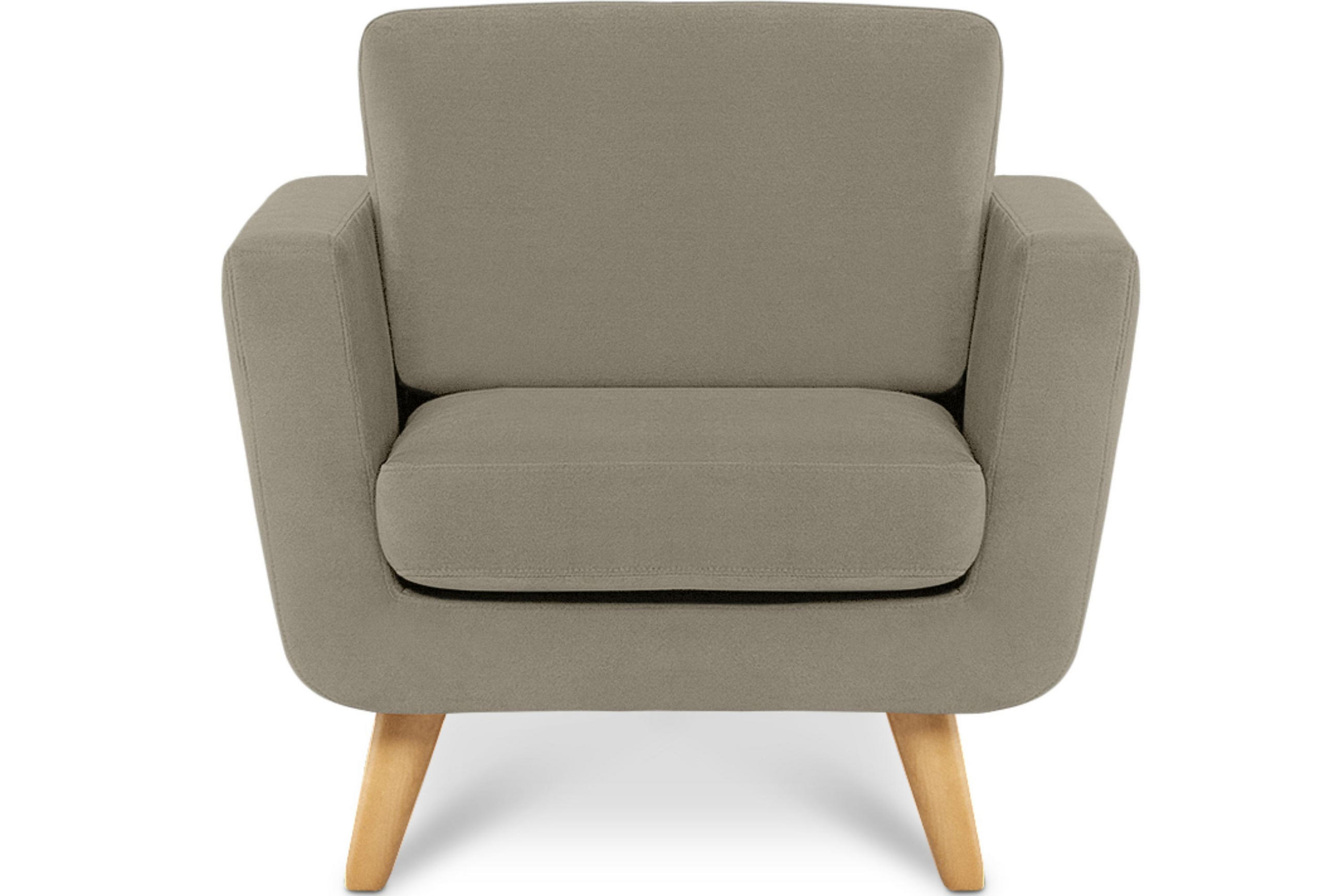 SESSEL TAGIO Massivholz-Beine, Beige - Beige/Braun, Buchenholz/Textil (86/80/88cm) - KONSIMO®