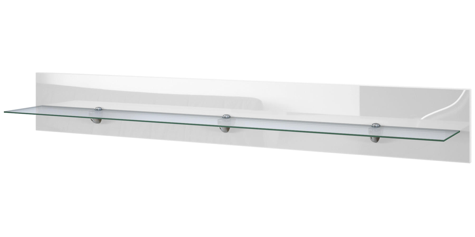 WANDREGAL Bari Weiß Hochglanz - Weiß Hochglanz, Holzwerkstoff (146/20/19cm) - Vladon