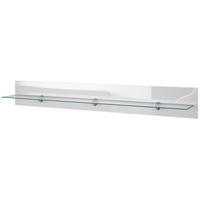 WANDREGAL Bari Weiß Hochglanz - Weiß Hochglanz, Holzwerkstoff (146/20/19cm) - Vladon