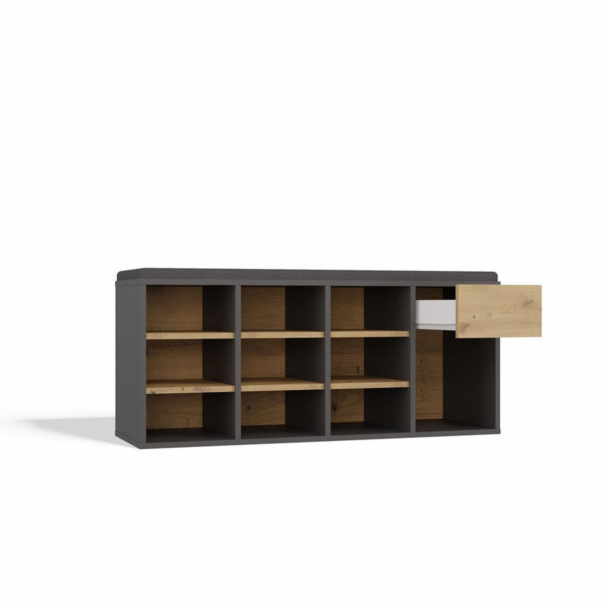 SCHUHSCHRANK Anthrazit, Artisan 110/49/35 - Anthrazit, Holzwerkstoff (110/49/35cm) - RAUMHIRSCH FURNITURE