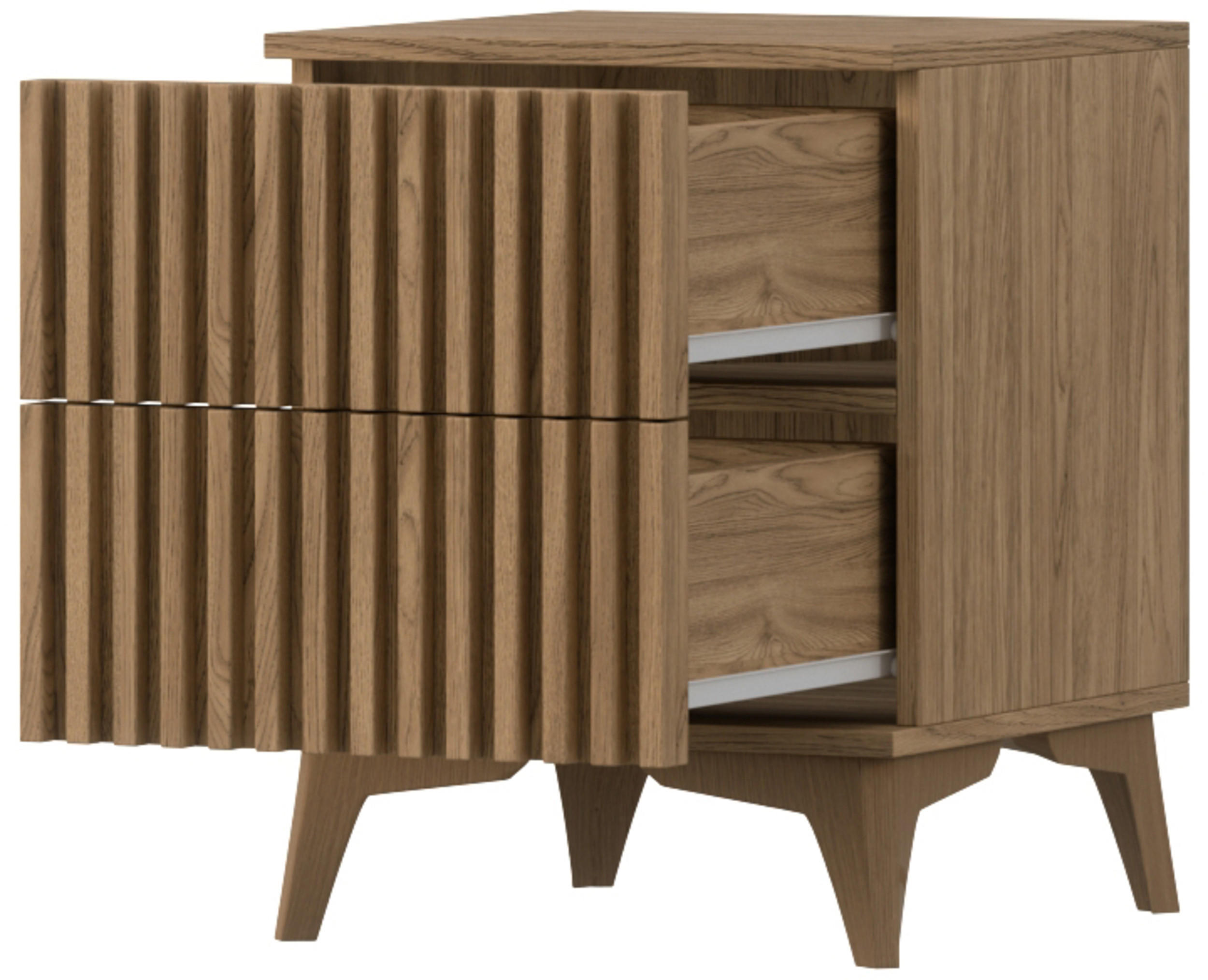 NACHTTISCH - Bettisch Entia Artisan - Eiche Artisan, Holzwerkstoff (40/52/40cm) - Möblo