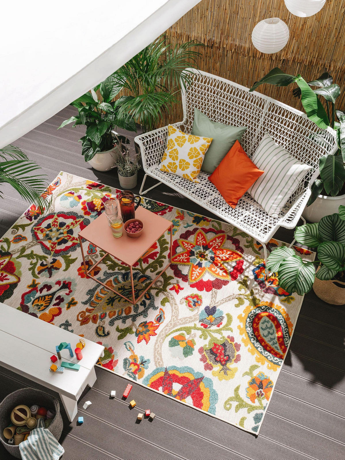 OUTDOOR-TEPPICH Noelia 200/290 cm - Multicolor, Kunststoff (200/290cm) - benuta Nest