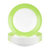 SUPPENTELLER Liberty Pure Colors Lime Green ø 23,5 cm 6er Set - Grün, Keramik (23.6cm) - Seltmann Weiden