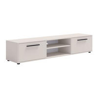 TV-SCHRANK Modena 190 cm mit Türen und Regalen in Kaschmirfarbe - Kaschmir/Schwarz, Holzwerkstoff/Kunststoff (190/38/40cm) - Ravio