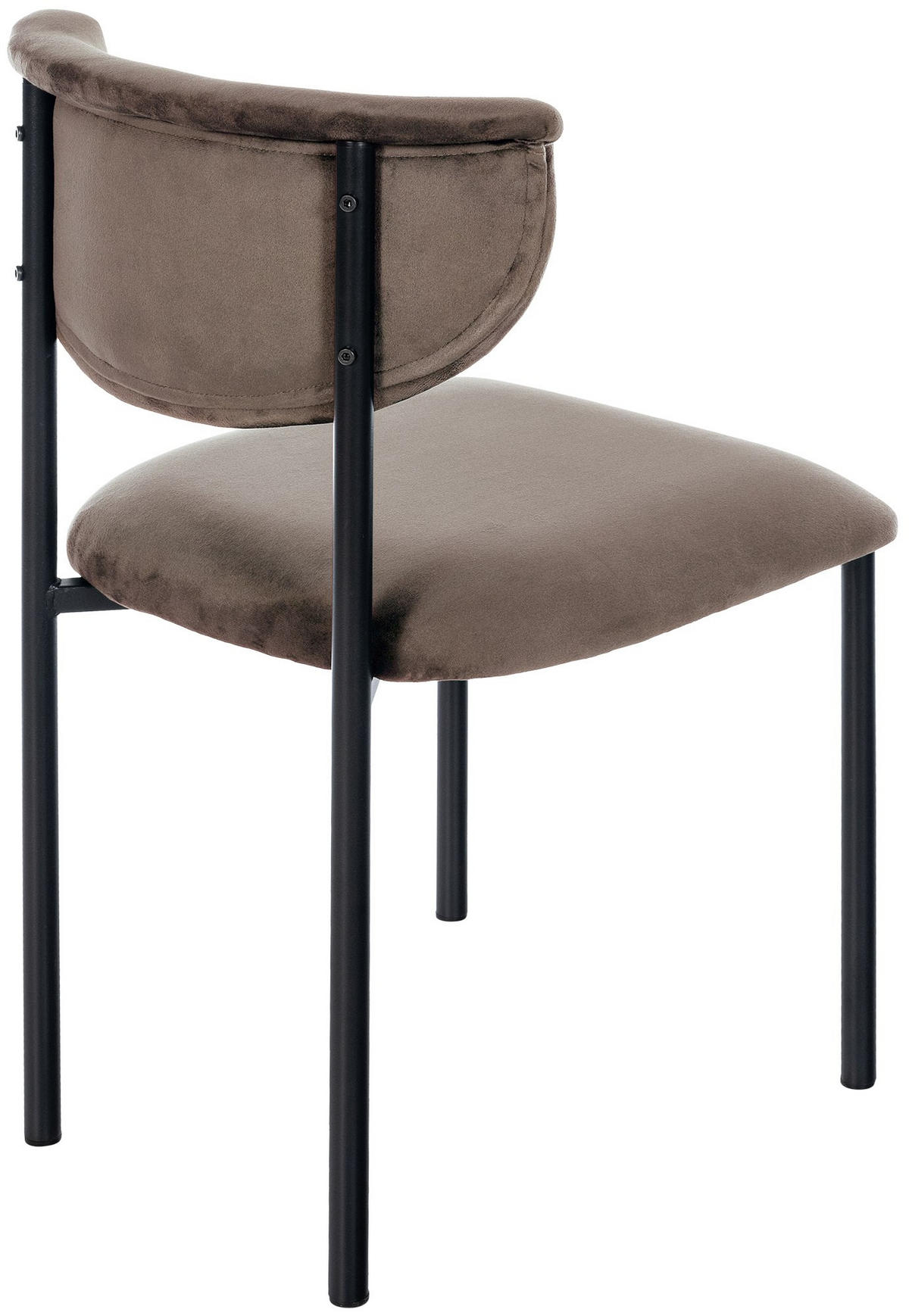 STUHL Samt Braun - Braun, Textil/Metall (52/78/53cm) - CLP