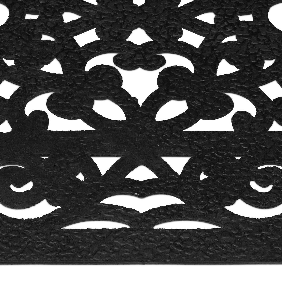 FUSSMATTE - Schwarz, Kunststoff (60/40cm) - Relaxdays