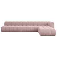 ECKSOFA modulares Sofa Darnel-L3 - 387x177x70 cm Rosa - Rosa, Holzwerkstoff/Textil (387/177cm) - ALTDECOR
