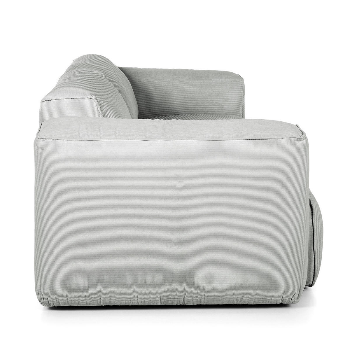 3-SITZER SOFA - Schwarz/Grau, Kunststoff/Textil (251/71/102cm) - home24