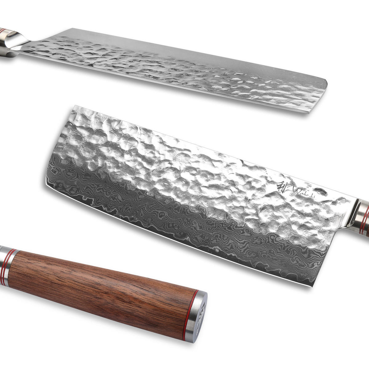 NAKIRIMESSER 22,5 cm - Nussbaumfarben, Holz/Metall (36cm) - Wakoli