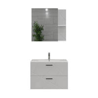 SADA KOUPELNOVÉHO NÁBYTKU Irma Bílá/bílý vysoký lesk - vysoce lesklá bílá, kompozitní dřevo (80/57/44.6cm) - Vicco