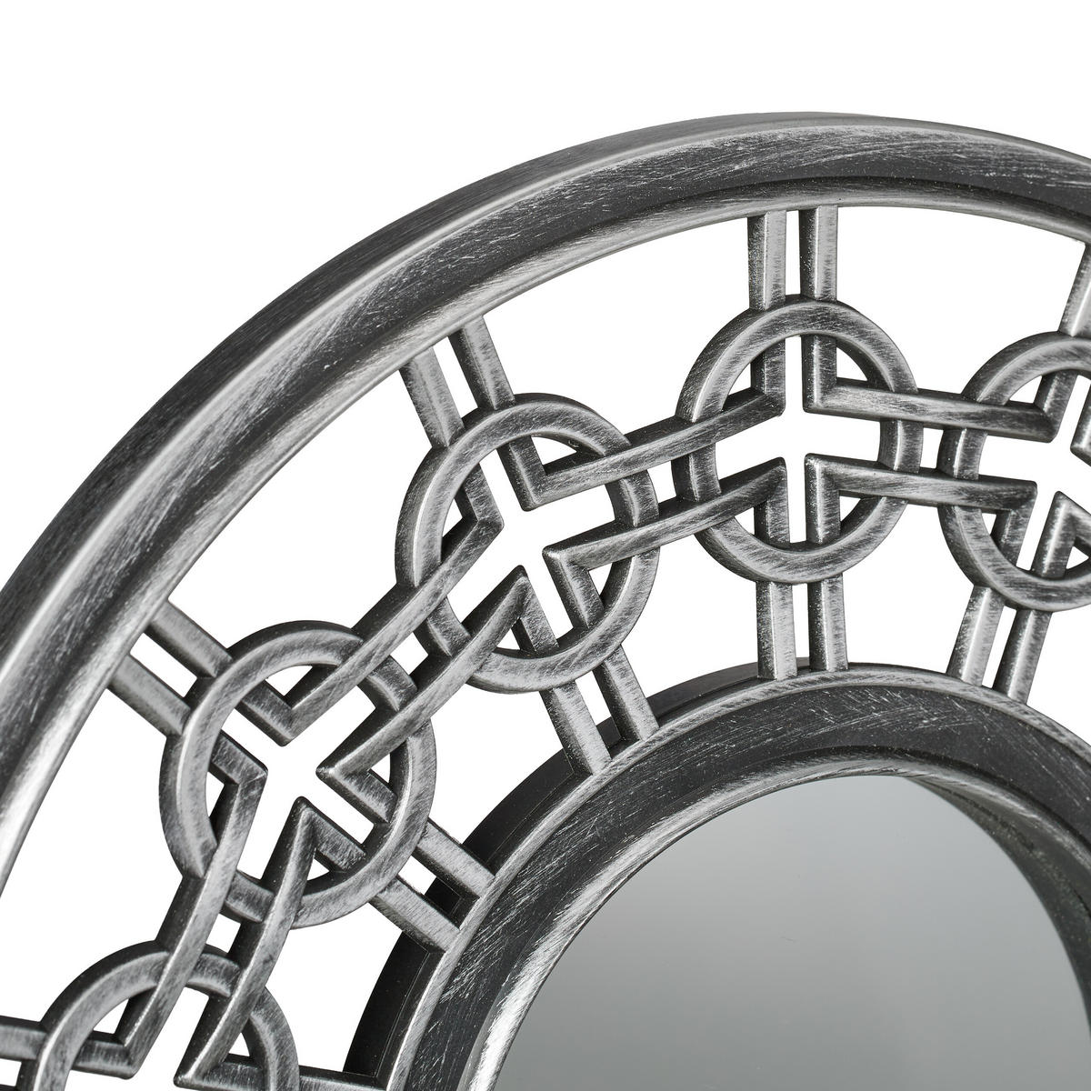 3XZRKADLÁ - strieborná, plast/sklo (25/25/1.5cm) - Relaxdays