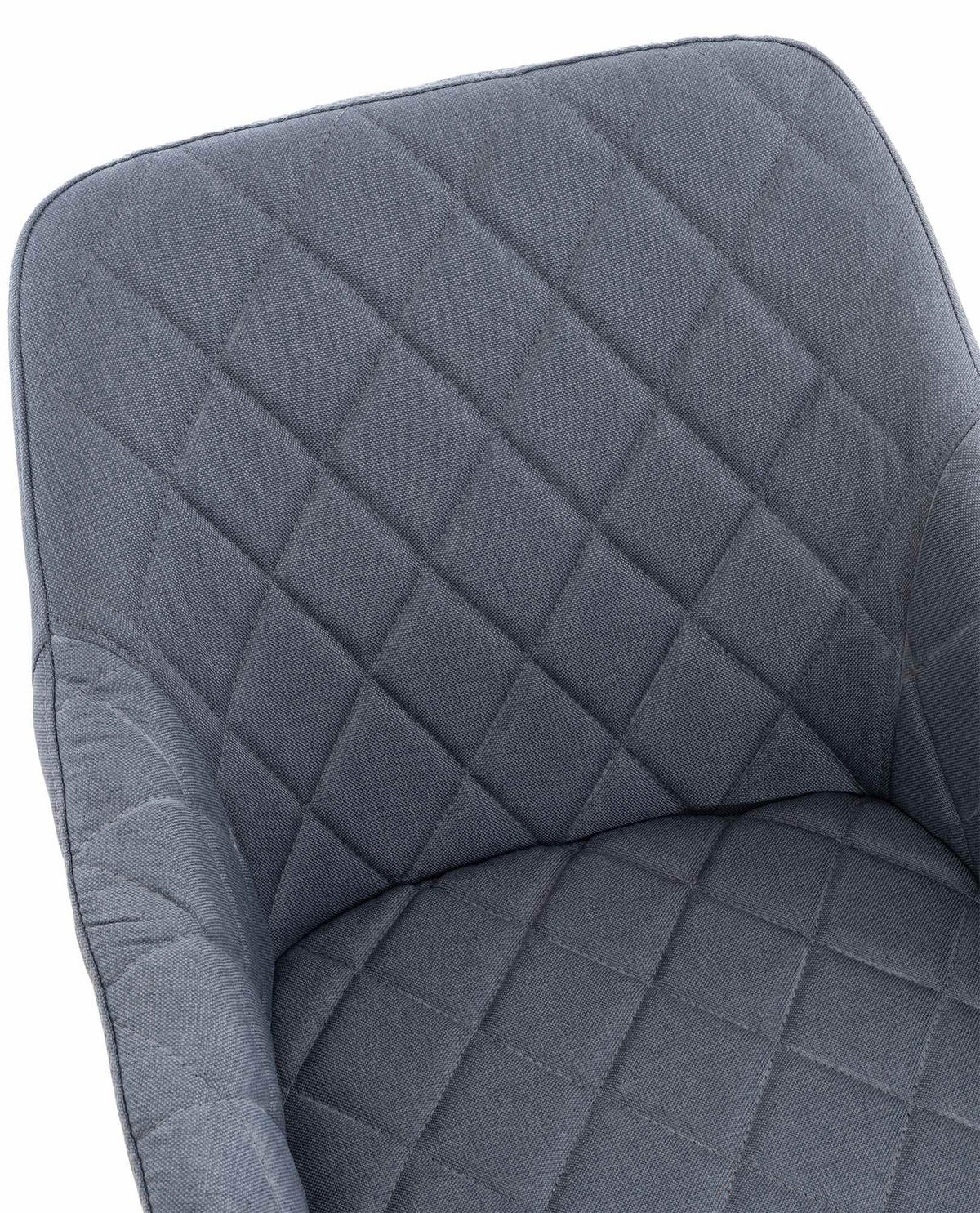 ARMLEHNENSTUHL 4er Set Stoff dunkelgrau - Dunkelgrau/Schwarz, Textil/Metall (47/84/44cm) - CLP