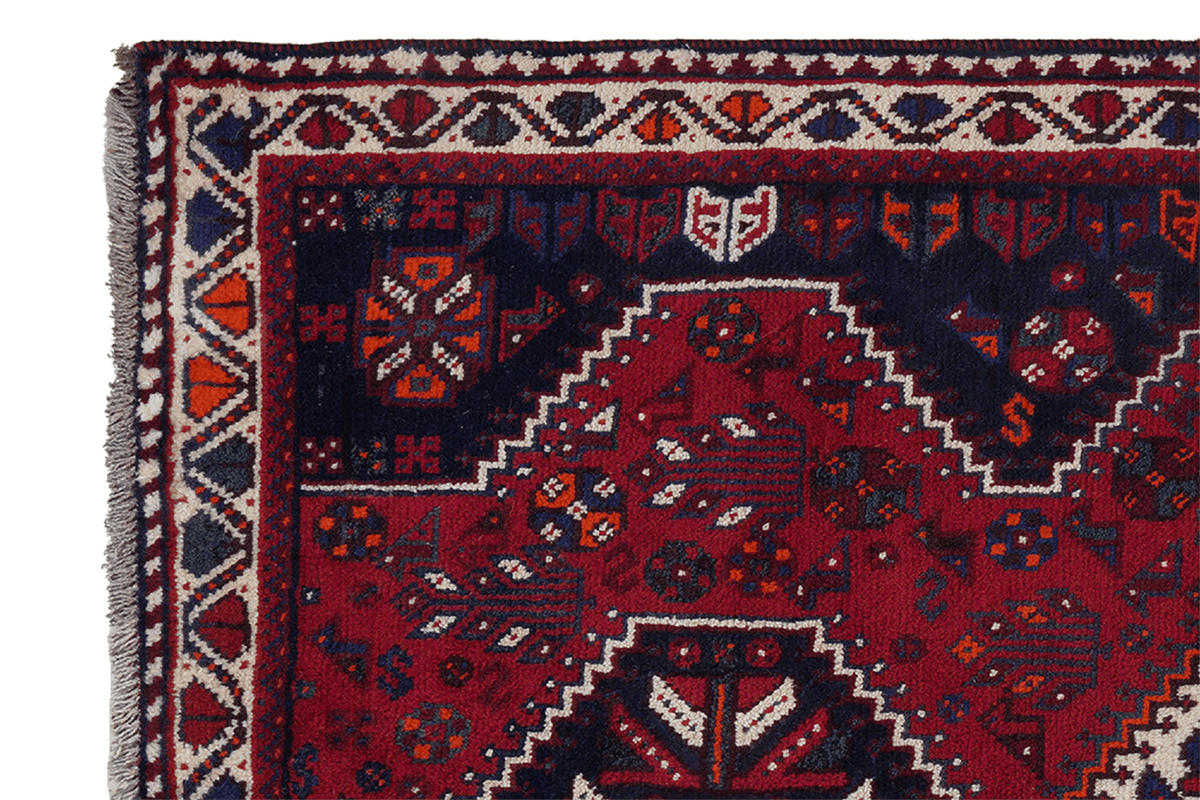 ORIENTTEPPICH handgeknüpft Gashgai Rot 172/126 cm Schurwolle - Rot, Textil (126/172cm) - Looma