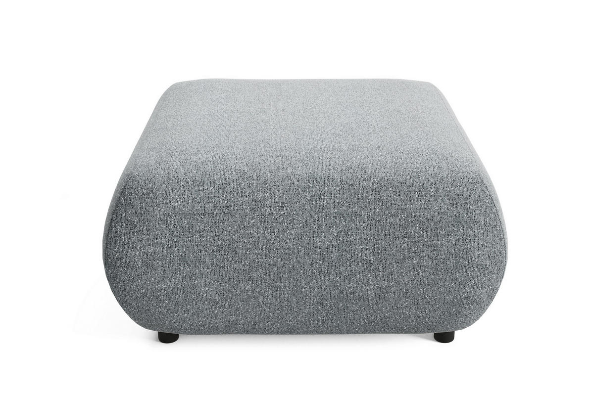 POLSTERHOCKER DELTA Modern Sitzhocker, Fußhocker Grau - Grau, Holzwerkstoff/Kunststoff (88/41/88cm) - MASSENO