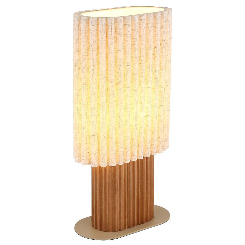 LED TISCHLEUCHTE JANNIE, Holz, Braun, E27, Schalter - Braun, Holz (23/12/45.3cm) - Globo Lighting