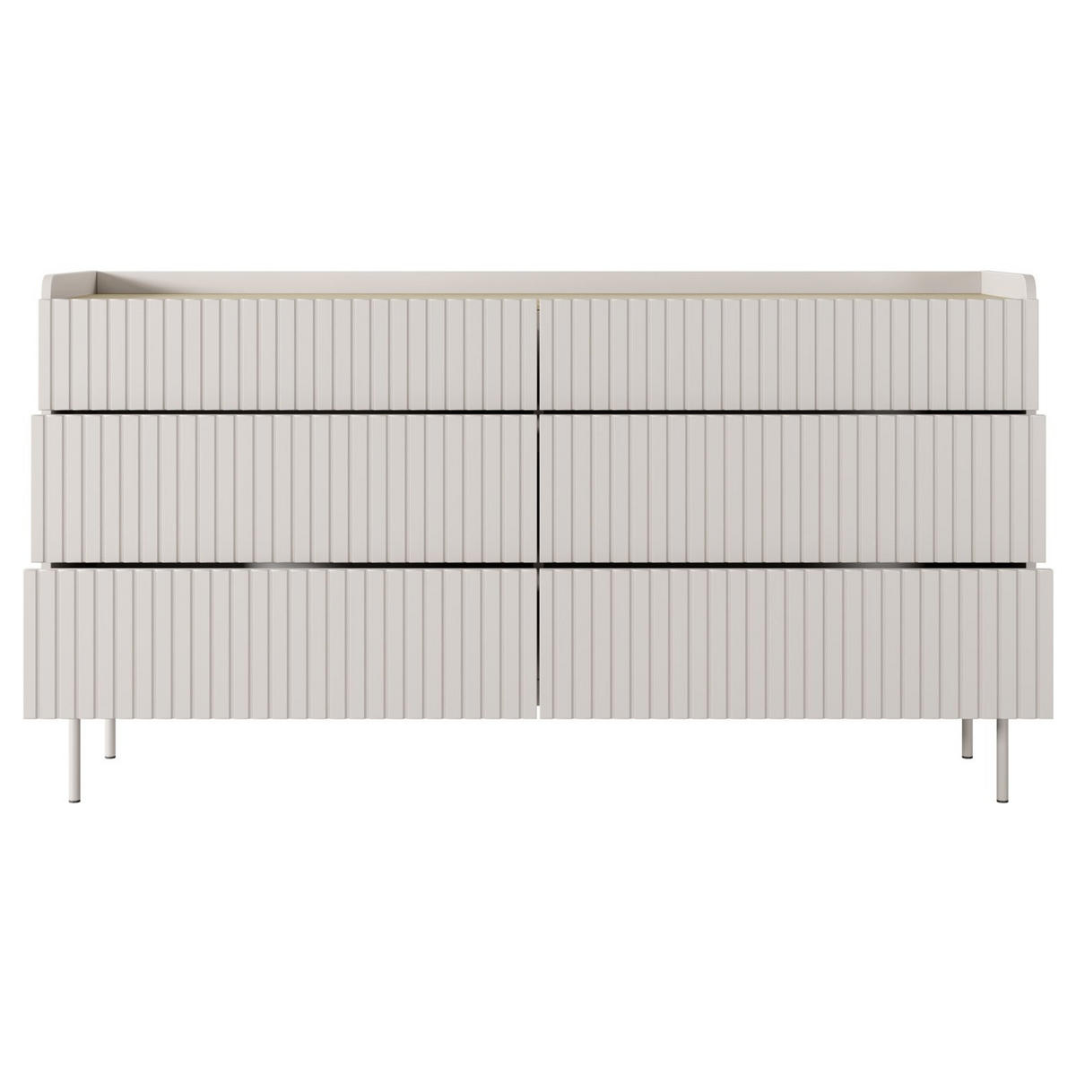 KOMMODE Liwelo Greige 153 cm - Taupe, Holzwerkstoff/Metall (153/82.2/38cm) - Selsey