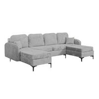 ECKSOFA Grau VENI U - Grau, Textil (294/172cm) - Sepro Meble