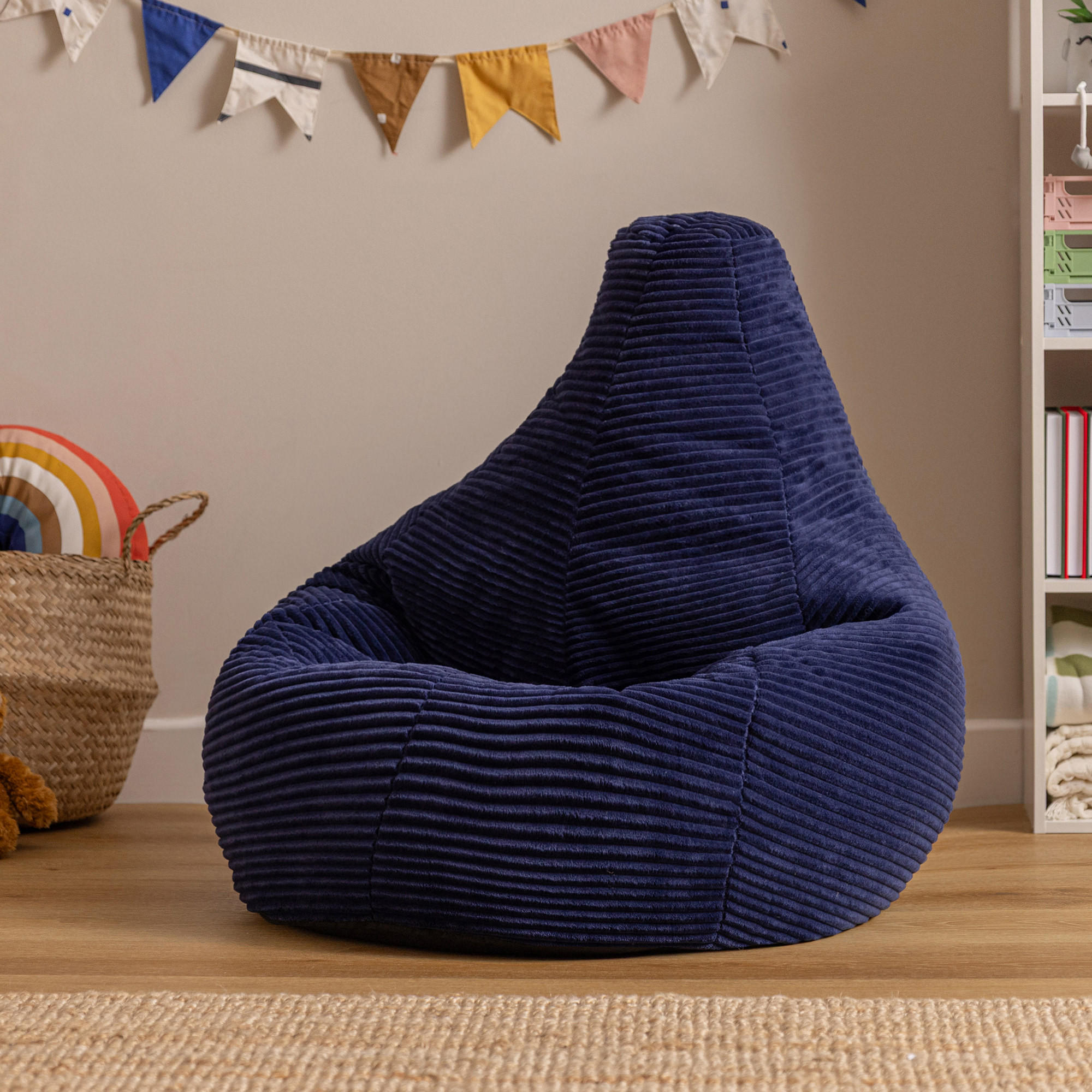 KINDERSITZSACK Sessel Dalton - Blau/Dunkelblau, Textil (69/59/65cm) - icon