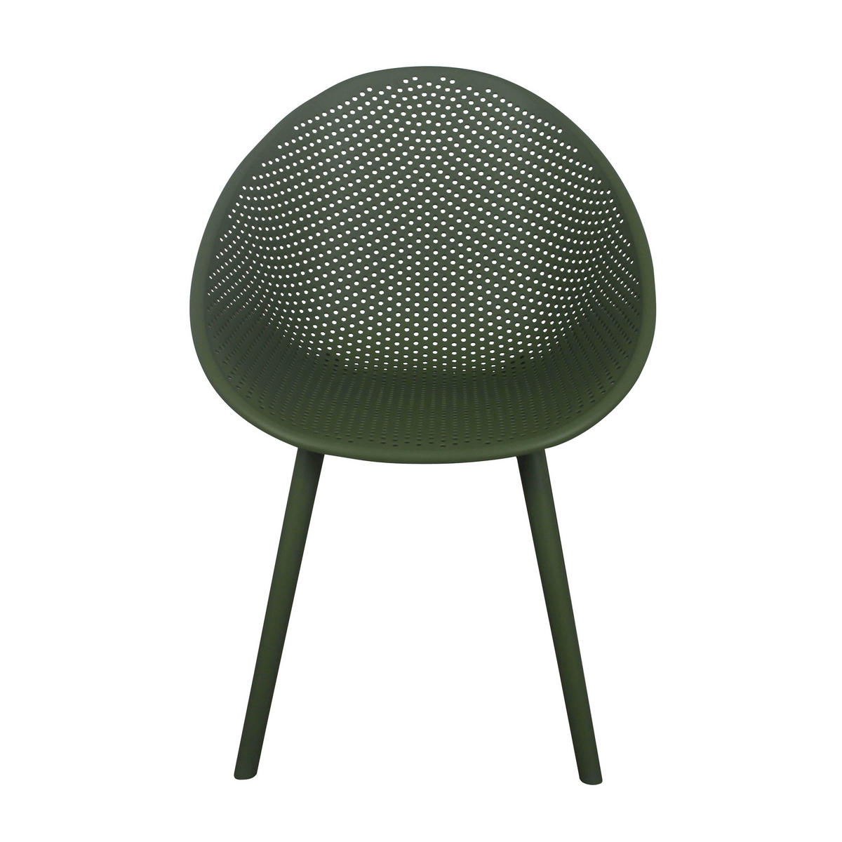 GARTENSTUHL 4-tlg., Grün - Grün, Kunststoff (59/59cm) - Oviala