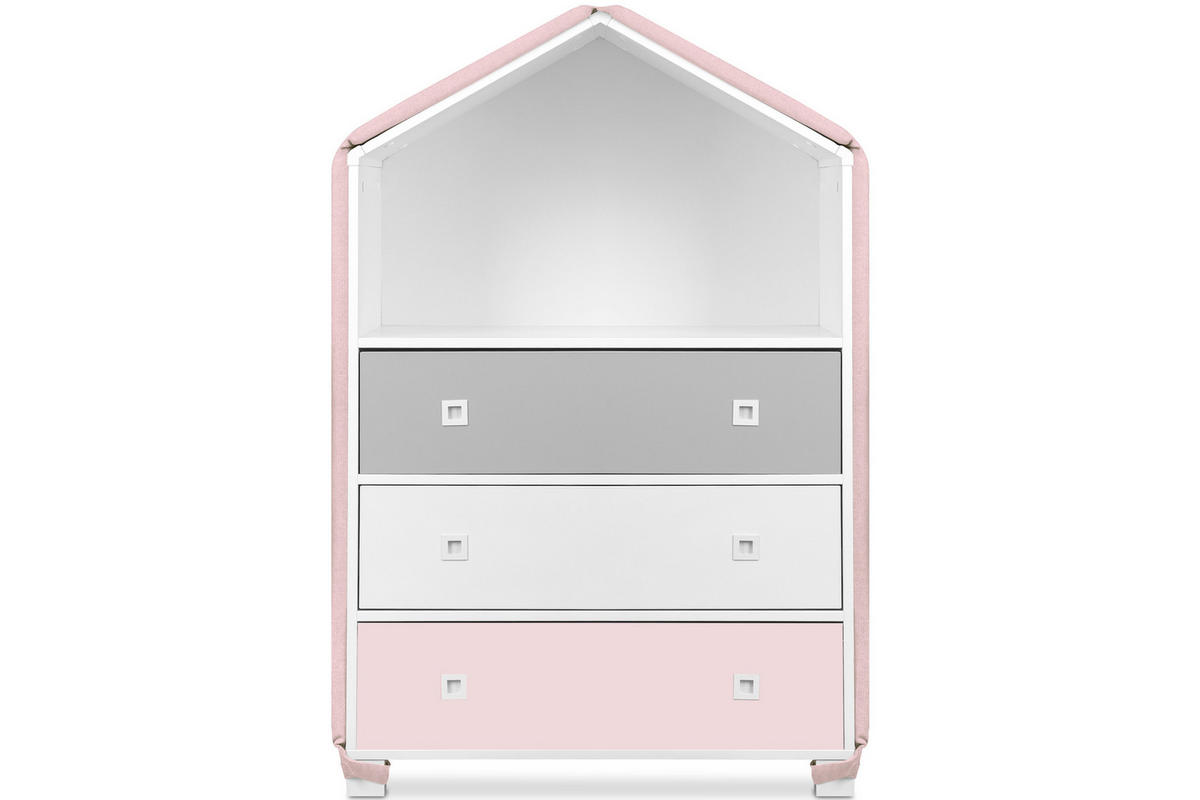 BEZUG-FÜR-KINDERKOMMODE MIRUM Abdeckung, Rosé - Pink, Textil (126/3/80cm) - KONSIMO®
