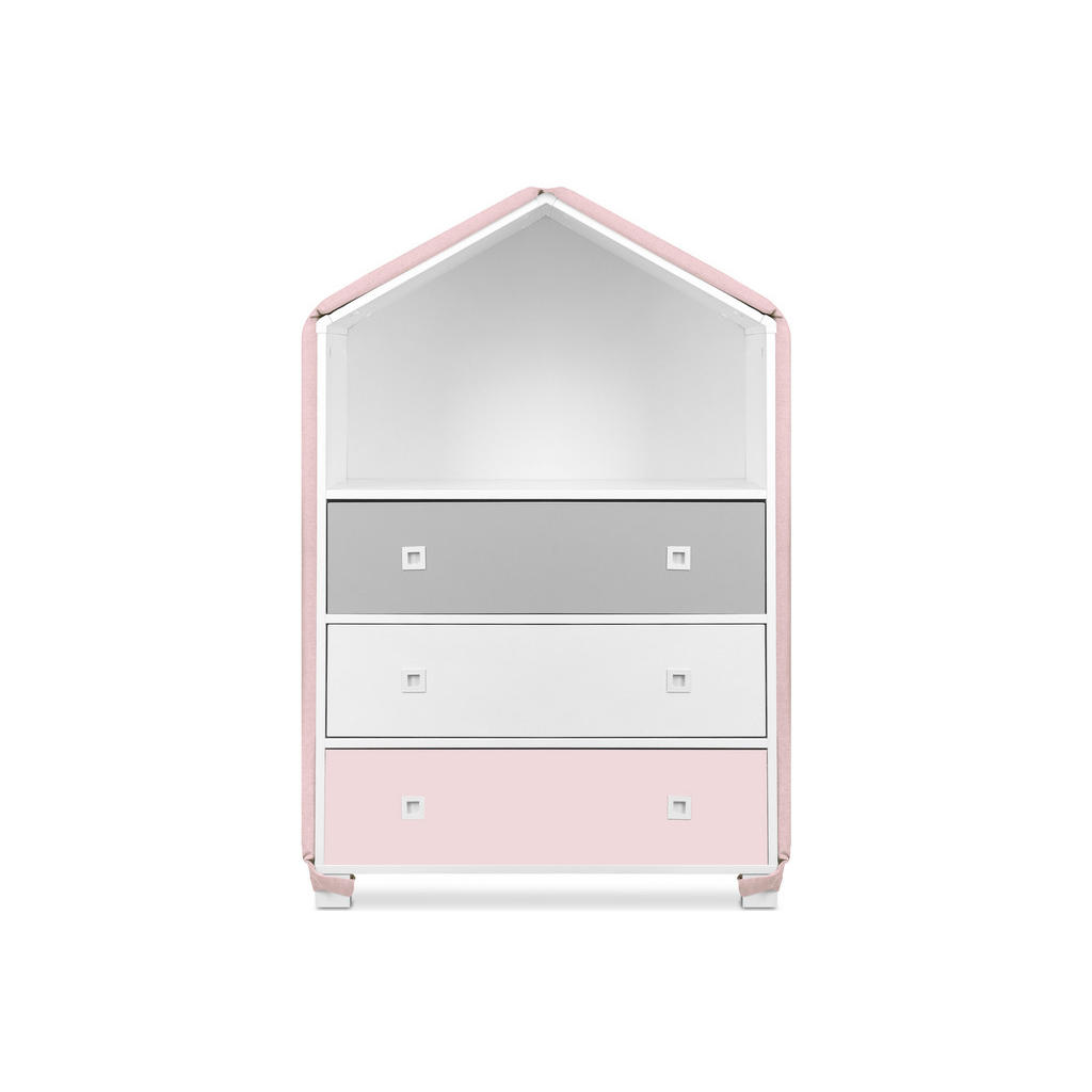Thumbnail - Konsimo® Bezug-Für-Kinderkommode, Pink, Textil, Rechteckig, 126x3x80 cm, Babymöbel, Kinderkommoden