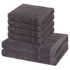 FROTTIERSET Rubin 6-teilig - Dunkelgrau, Textil (50/100cm) - Ross