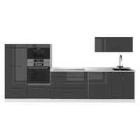 KÖK Fame-Line, Antracit högblank/Vit, 340 cm AP Marble - Vit/Svart högglans, Träbaserade material (340/153.6/60cm) - Vicco