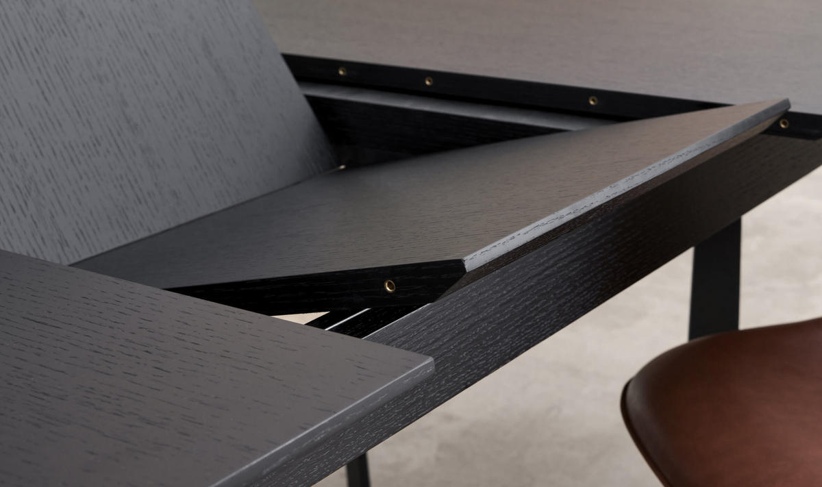 ESSTISCH 200/100/76 Schwarz rechteckig - Schwarz, Holz/Metall (200/100/76cm) - Furnhouse