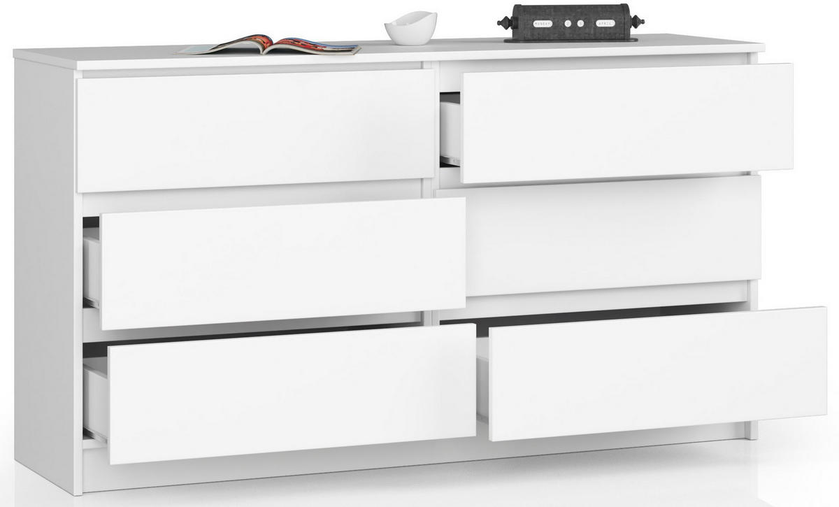 KOMMODE Weiß 77/138/40 - Weiß, Holzwerkstoff (138/77/40cm) - RAUMHIRSCH FURNITURE