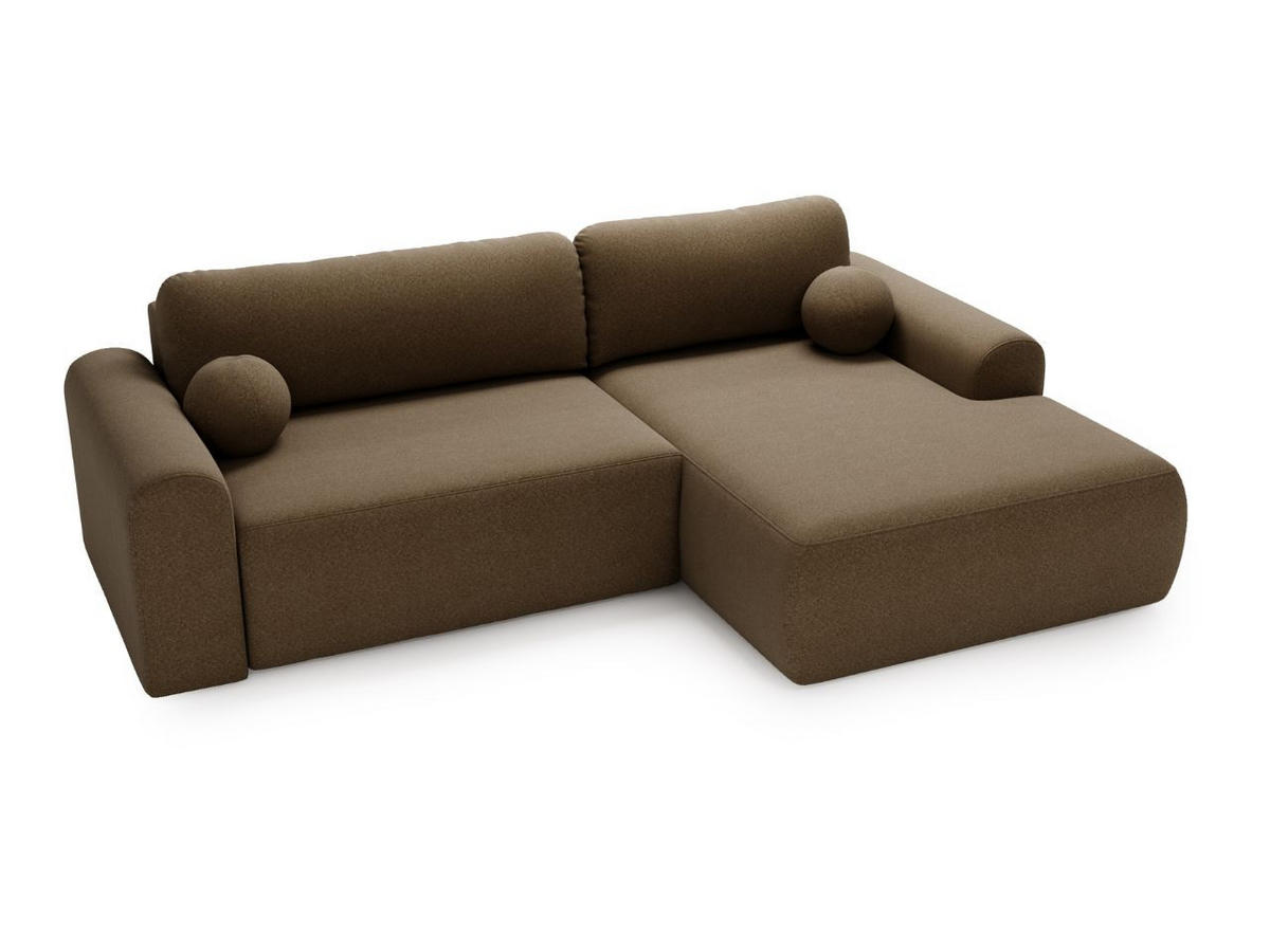 ECKSOFA Savana Braun Rechts - Braun, Holz/Textil (177/257cm) - Graingold