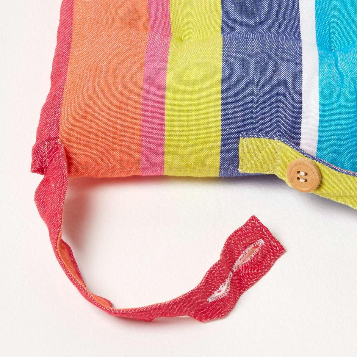 STUHLKISSEN 4er-Set bunt gestreift 40/40/5 cm - Multicolor, Textil (40/40/5cm) - Homescapes
