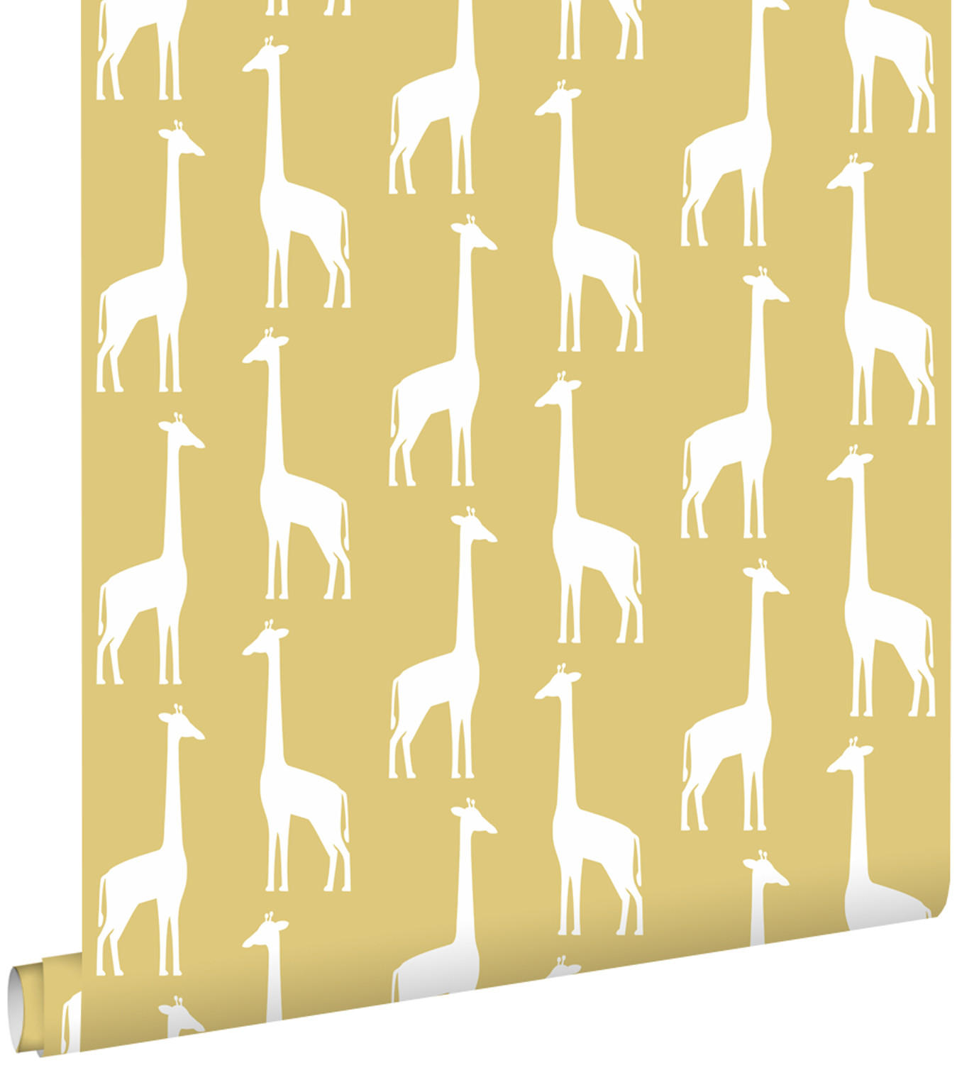 TAPETE Giraffen 53 cm x 10.05 m - Gelb, Papier (53/0.1cm) - ESTAhome