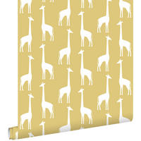 TAPETE Giraffen 53 cm x 10.05 m - Gelb, Papier (53/0.1cm) - ESTAhome