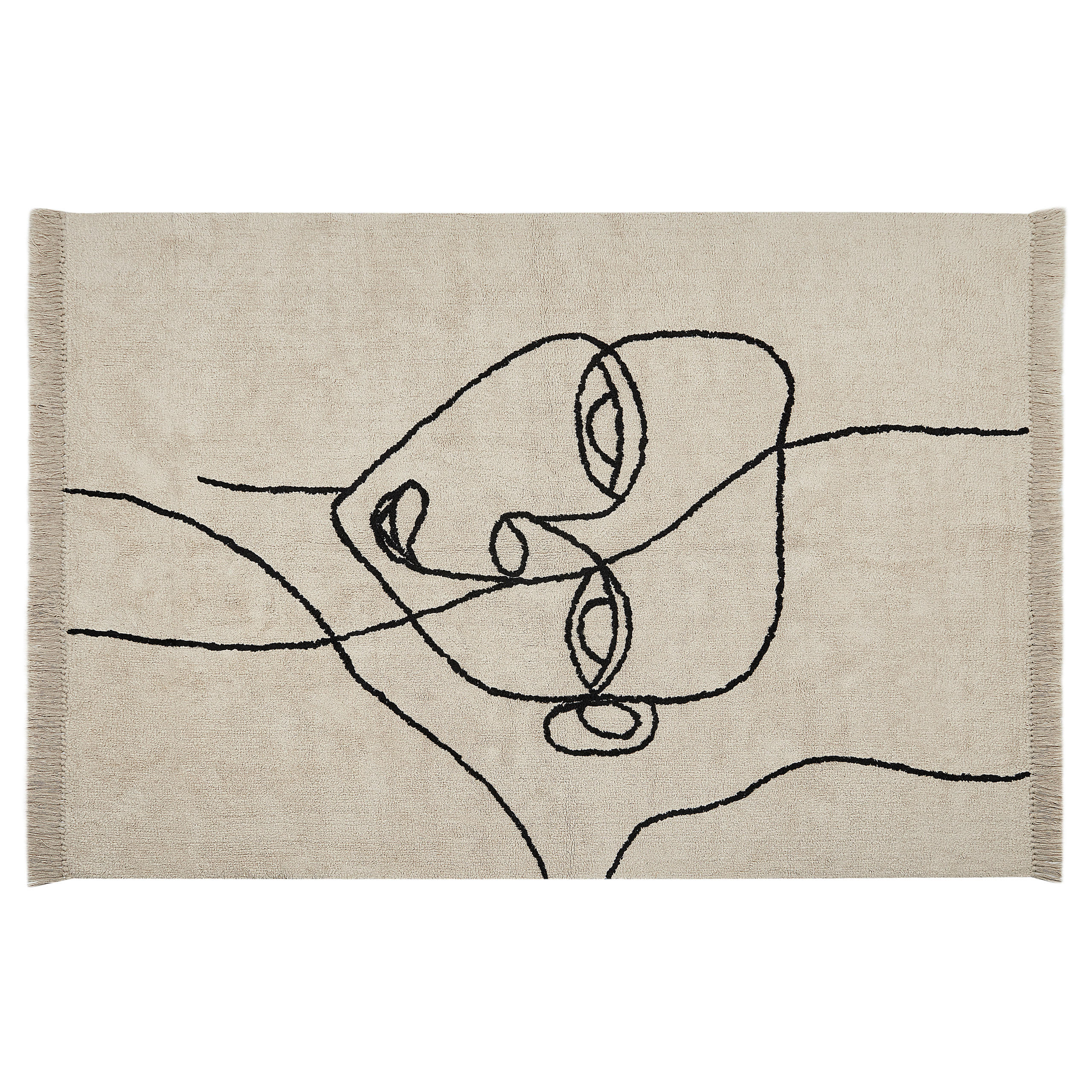 KORTLUGGAD MATTA Nuru 200/140 cm - Beige, Textil (140/200cm) - Beliani