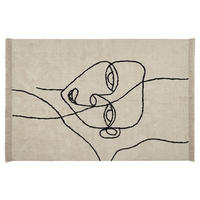 KORTLUGGAD MATTA Nuru 200/140 cm - Beige, Textil (140/200cm) - Beliani